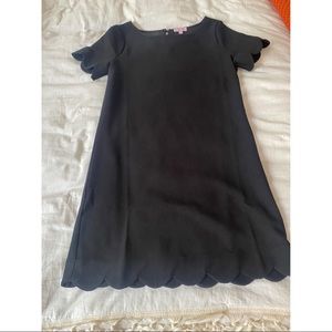 Classic Scalloped Little Black Dress